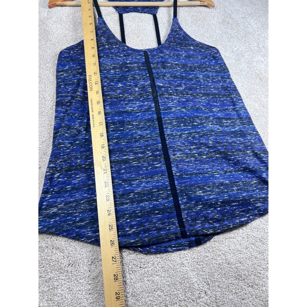 ALO Tank Top Racerback Athletic Strappy Workout Blue‎ Black Heathered Yoga Gym S - Picture 7 of 9